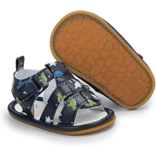 Miamooi Infant Baby Boys Girls Summer Beach Sandals Non Slip Soft Rubber Sole Toddler Outdoor Closed-Toe First Walker Shoes