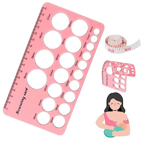 Nursi Luna Nipple Ruler for Flange Sizing, Nipple Measurement Tool for Flanges, Silicone and Soft Nipple Flange Measure Tool, Breast Pump Nipple Size Ruler for New Mothers