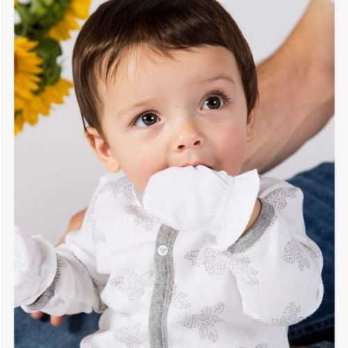 Set of 3 Burt's Bees Baby Mittens, 100% Organic Cotton