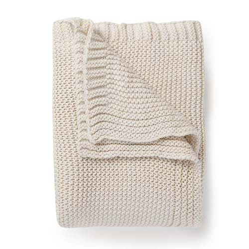 Chunky Knit Throw Blanket - Vanilla Natural