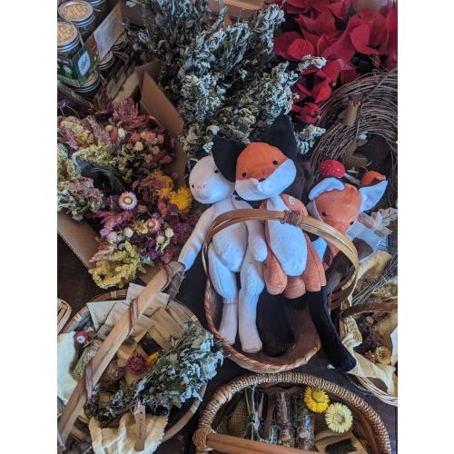 Handmade Woodland Fox Stuffed Animals - Heirloom Gift Stuffed Animal for Holidays Birthdays or Just Because - Jointed and Weighted