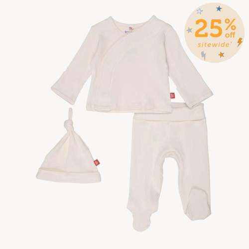 whipped cream ribbed cotton magnetic take me home kimono set – Magnetic Me