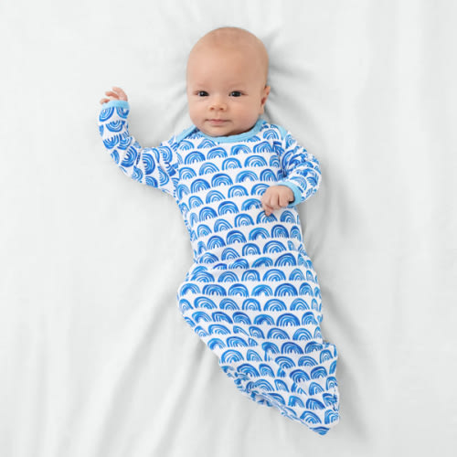 Blue Rainbows Infant Gown - Little Sleepies