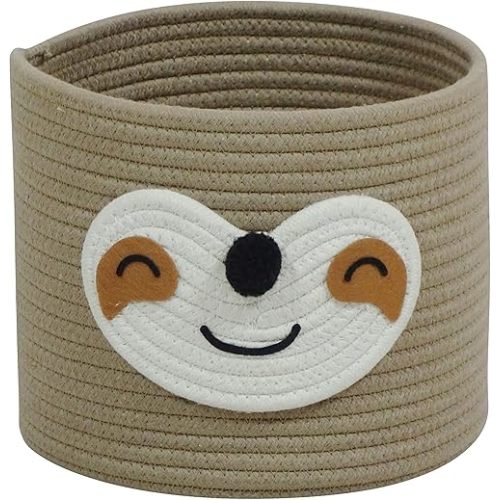 T&T Homewares Small Sloth Baskets for Baby Diaper Organizer, Nursery Storage, Nursery Room Decor, Kids Room Organizer, Pet Toy Storage