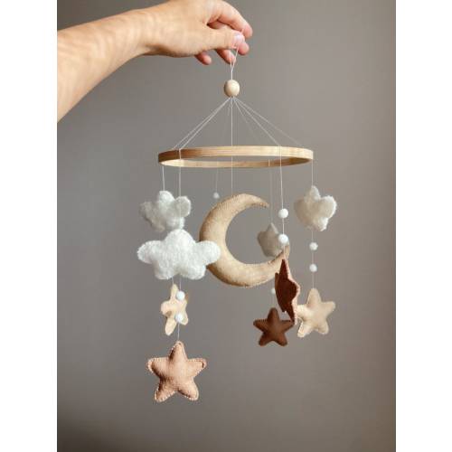 Minimalistic Baby Mobile Boucle and Felt - Etsy