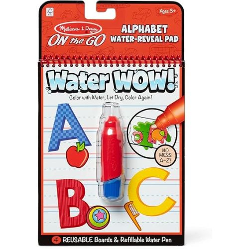 Melissa & Doug On the Go Water Wow! Reusable Water-Reveal Activity Pad - Alphabet - FSC Certified