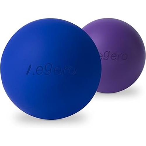 Massage Lacrosse Balls for Myofascial Release,Yoga Deep Tissue Massage,Trigger Point Therapy and Foot Plantar Fasciitis,Muscle Soreness Massager Ball (2Pack,Deep Blue and Purple)