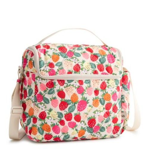 Vera Bradley Women's Outlet Ultralight Lunch Crossbody Bag Bushels of Berries Pumice Stone
