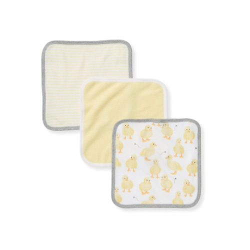 Little Ducks Organic Cotton Washcloths 3 Pack
