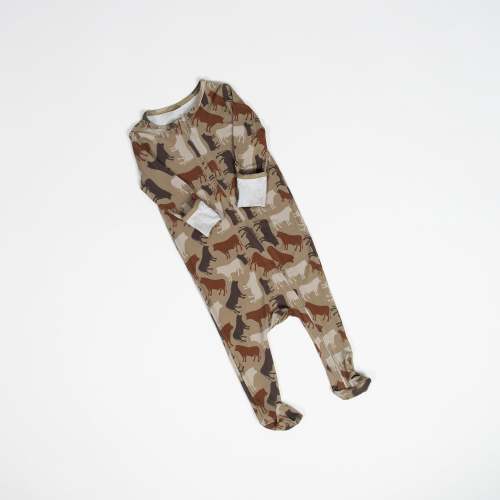 Cow Camo Baby Bamboo Pajamas