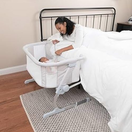 Baby Delight Beside Me Dreamer Bassinet | Bedside Sleeper | 6-Position Height Adjustment | Driftwood Grey