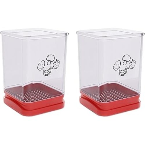 2 PCS Tewodila Fruit Slicer Cup, Speed Cutter for Strawberry Banana Grape Egg, Stainless Steel Vegetable Cutting Kitchen Gadget, Kitchen Portable Slicing Tool