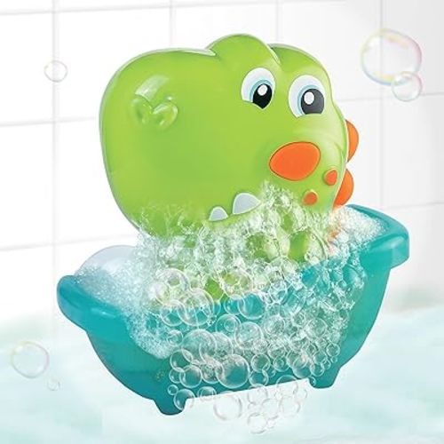 Dinosaur Bath Bubble Maker, Automatic Dino Bubbles Blower, Bathtub Shower Machine Toys, Birthday Party Time Gifts for 12 18 24 Months, 1 2 3 4 5 Years Old Boys Girls Preschool Toddlers Baby