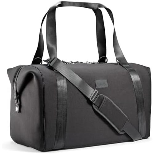 Fit & Fresh Premium Neoprene Weekender Bag With Trolley Sleeve - Large Overnight, Carry-on, Duffel, Gym, and Hospital Bag for Labor & Delivery
