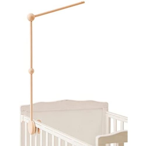 Baby Crib Mobile Arm - HBM 30 Inch Wooden Mobile Arm for Crib Mobile Hanger for Crib Baby Girl Nursery Decor ( Crib Mobile Holder )