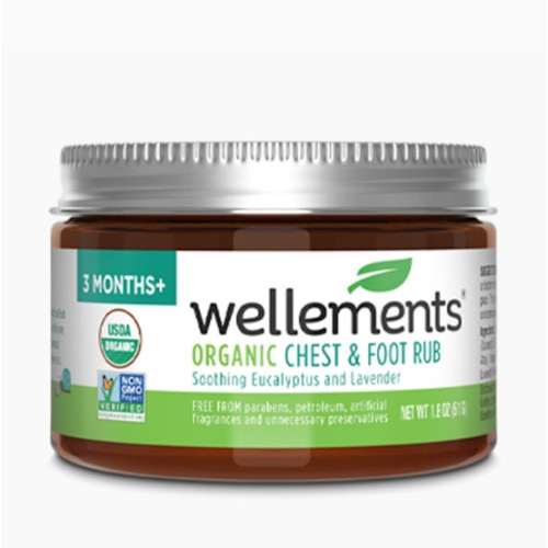 Wellements Organic Baby Chest and Foot Rub | Soothes and Comforts with Eucalyptus and Lavender | Certified Organic | Free From Petroleum, Menthol and Artificial Fragrance | 1.8 Fl Oz. | 3 Months+