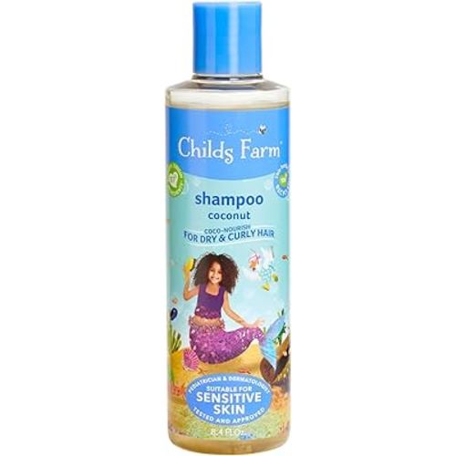 Childs Farm, Coco-Nourish Shampoo contains natural corn and coconut cleansers to gently clean and nourish hair leaving curls defined, 8.4 Fl Oz