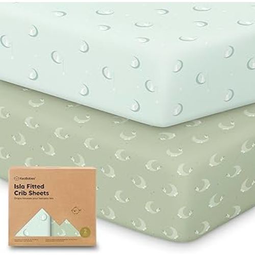 2-Pack Crib Sheets for Boys, Girls - Viscose Derived from Bamboo Fitted Crib Sheet, Baby Crib Sheets Neutral, Crib Mattress Sheet, Toddler Bed Sheets,Baby Sheets for Crib Fitted Sheets(Lunaris)