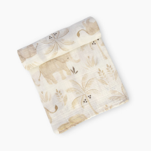 Crane Baby Cotton Muslin Single Swaddle - Kendi Animals