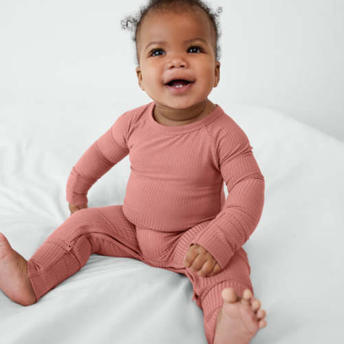 Clay Ribbed Crescent Zippy