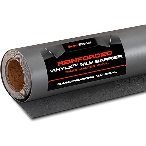 VinylX™ Reinforced Mass Loaded Vinyl (MLV) - Flexible, Heavy Duty Soundproof Barrier for Walls, Ceilings, Floors – ASTM Rated, USA Made – 2.0 lb/sq ft, 48" x 16' Roll