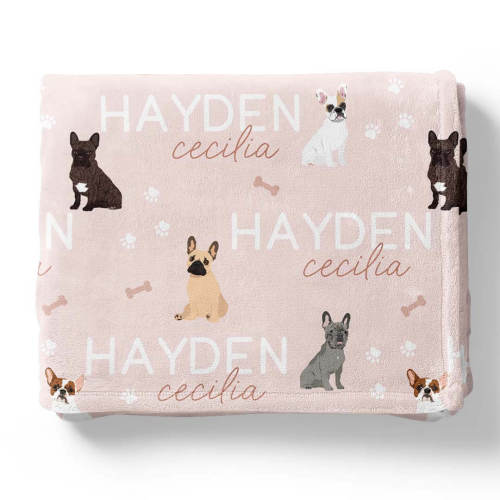 Personalized Kids Blanket | French Bulldog