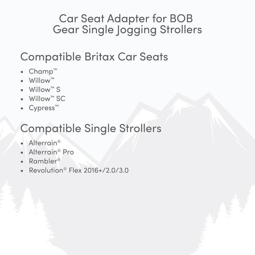 BOB Gear® Single Jogging Stroller Adapter for Select Britax® Infant Car Seats with ClickTight®
