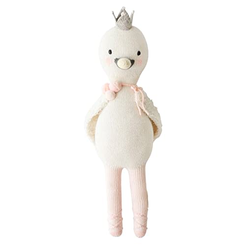 cuddle + kind Harlow The Swan Little 13" Hand-Knit Doll – 1 Doll = 10 Meals, Fair Trade, Heirloom Quality, Handcrafted in Peru, 100% Cotton Yarn