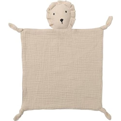 Organic Cotton Lion Loveys Soft & Breathable Newborn Security Blanket, for Baby Boy Girl, Gender Neutral. Muslin Fabric for Comfortable Sleep & Play, Ideal for Newborns, Toddler