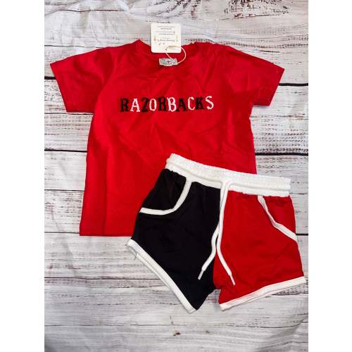 RTS: Arkansas Color Block Short Set