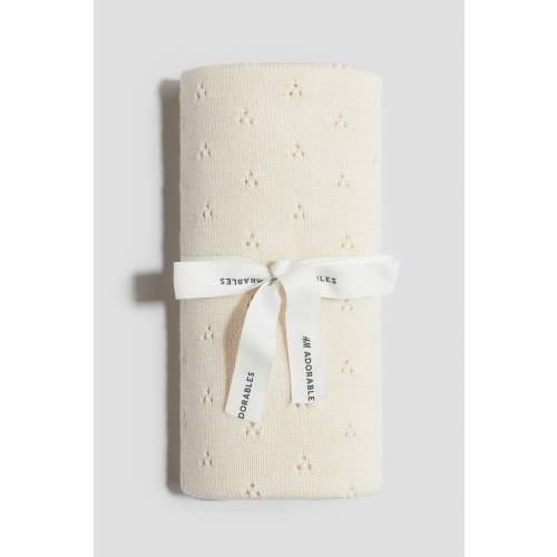 POINTELLE-KNIT WOOL BLANKET