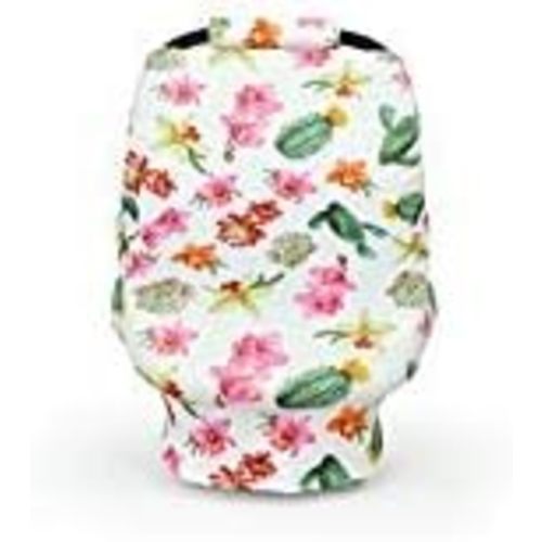 Carseat Canopy - Includes 2 Car Seat Strap Covers - Cactus Breastfeeding Cover, Shopping Cart Cover, Baby Car Seat Cover, Baby Carseat Covers