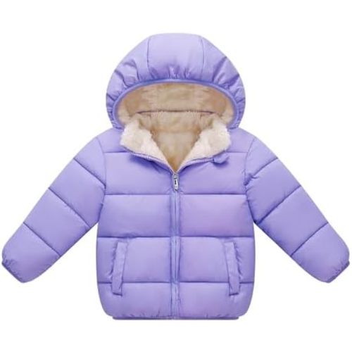 Toddler Baby Hooded Down Jacket Boys Girls Kids Thicken Warm Winter Coat Outerwear 1-7t