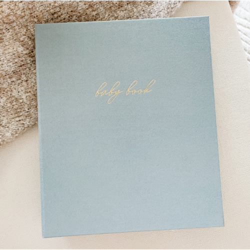 First Year Baby Memory Book - Dusty Blue