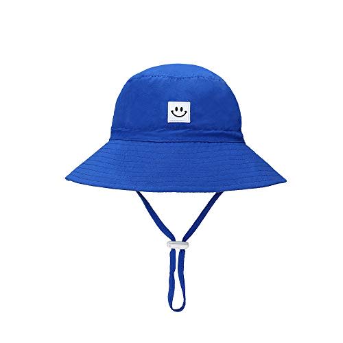 Baby Sun Hat Smile Face Toddler UPF 50+ Sun Protective Bucket hat Nice Beach hat for Baby Girl boy Adjustable Cap