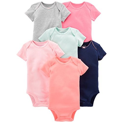 Simple Joys by Carter's baby-girls 6-pack Short-sleeve Bodysuit