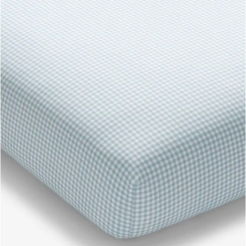 Ditsy Gingham Classic Cool Organic Cotton Percale Fitted Crib Sheet