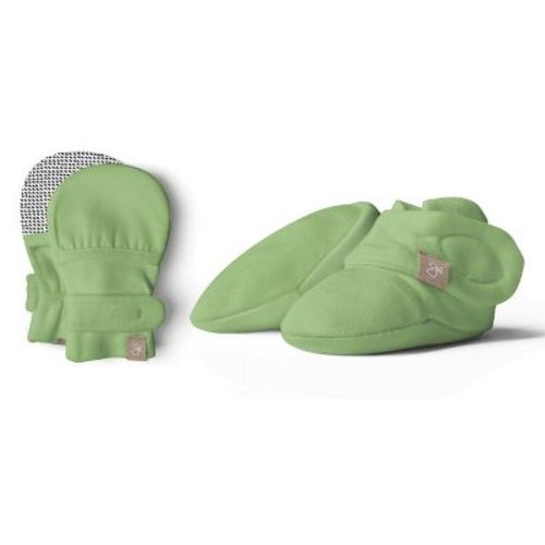 Goumikids Viscose Made From Bamboo + Organic Cotton Stay-on Mitts + Boots, 0-3m, Sandstone