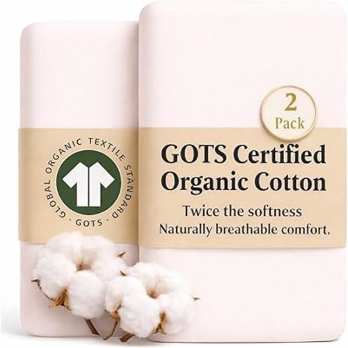 GOTS 100% Organic Bassinet Sheets - Luxurious Turkish Cotton for Halo, SNOO, Dream on Me Karley & Lacy, Delta Children and Simmons Kids City Sleeper Oval or Rectangle Bassinet Bed Pads or Mattresses