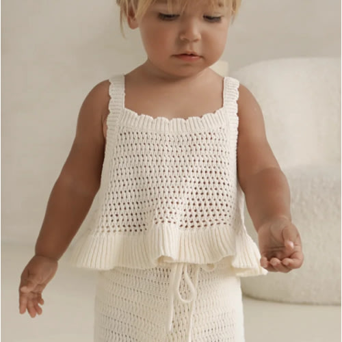 AVA CROCHET TOP - CREAM