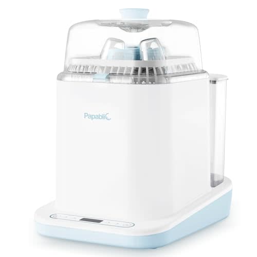 Papablic Bottle Washer Pro, Baby Bottle Washer & Sterilizer & Dryer, 4-in-1 Bottle Washer Sanitizer for Bottles, Pump Parts, & Baby Essentials - Quick & Clean with 60 Detergent Tablets