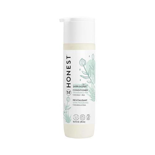 The Honest Company Silicone-Free Conditioner | Gentle for Baby | Naturally Derived, Tear-free, Hypoallergenic | Fragrance Free Sensitive, 10 fl oz