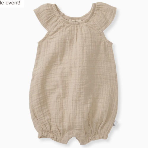 Dotted Muslin Organic Baby Girl Bubble Romper – Burt's Bees Baby