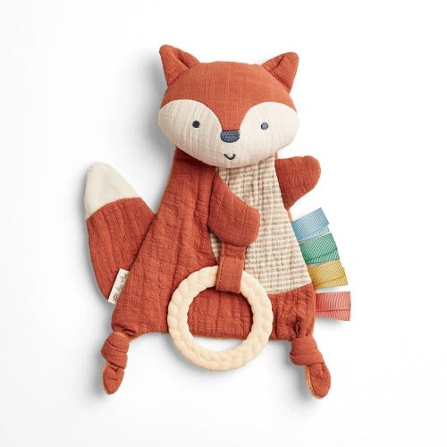 fox toy with teether - itzy ritzy | me and josephine