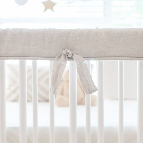 Summerville Linen Crib Rail Cover