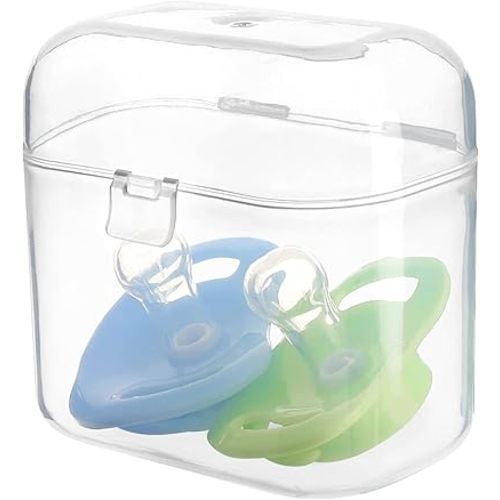 Accmor Pacifier Container - 2 Pacifier Holder Case for Travel, BPA Free, Transparent