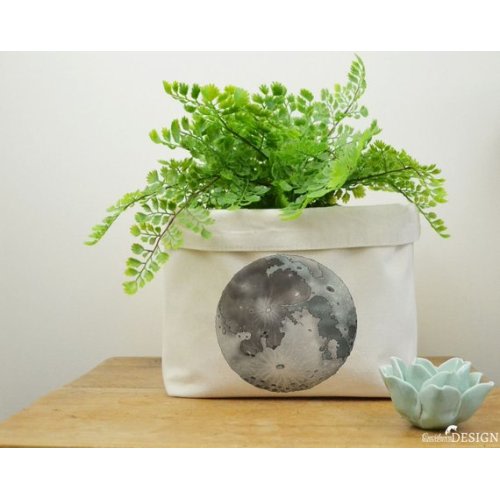 Moon Storage Box, Storage Solution, Storage Basket, Fabric Basket, Fabric Organiser, Storage Bin, Nursery Storage, Moon Gift
, Large
