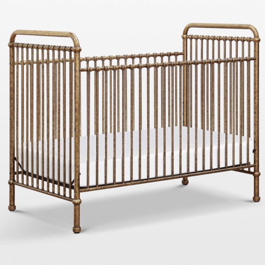Namesake Abigail Vintage Gold Iron 3-in-1 Convertible Baby Crib