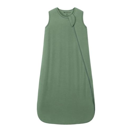 Mosebears Unisex Baby Sleep Sack 1.0 TOG, Supersoft Rayon Made from Bamboo Wearable Blanket with 2-Way Zipper (Dark Green,0-6 Months)