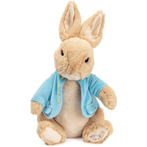 GUND Beatrix Potter Classic Peter Rabbit in Blue Coat Deluxe Soft Plush Stuffed Animal Bunny, Brown, 11”